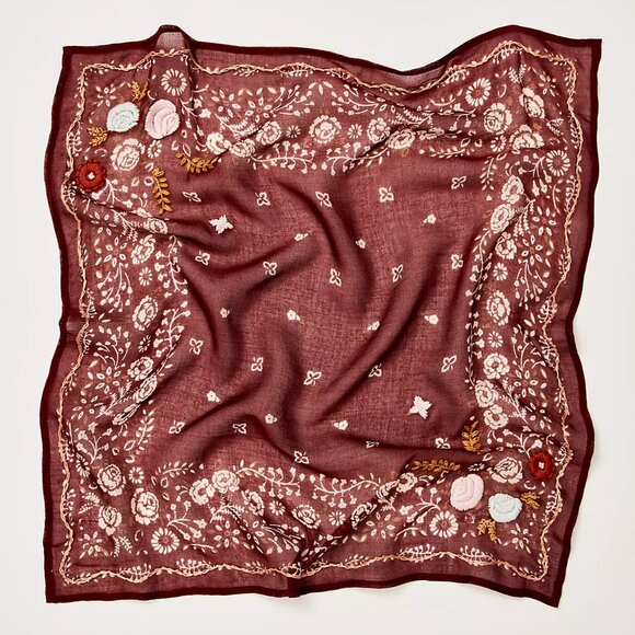 Chan Luu Embroidered Floral Bandana - Picture 2 of 5